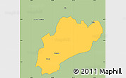 Savanna Style Simple Map of MBITA, single color outside