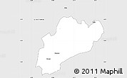 Silver Style Simple Map of MBITA, single color outside