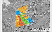 Political Map of KISII, desaturated