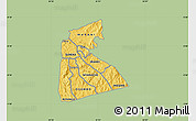 Savanna Style Map of KISII, single color outside
