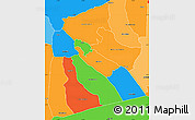 Political Simple Map of KISII, political shades outside