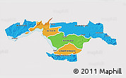 Political 3D Map of KISUMU, single color outside