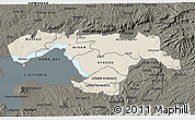 Shaded Relief 3D Map of KISUMU, darken