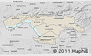 Shaded Relief 3D Map of KISUMU, desaturated