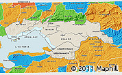 Shaded Relief 3D Map of KISUMU, political outside