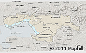 Shaded Relief 3D Map of KISUMU, semi-desaturated