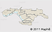 Shaded Relief 3D Map of KISUMU, single color outside