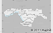 Gray Map of KISUMU, single color outside