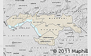 Shaded Relief Map of KISUMU, desaturated