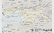 Shaded Relief Map of KISUMU, semi-desaturated