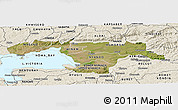 Satellite Panoramic Map of KISUMU, shaded relief outside