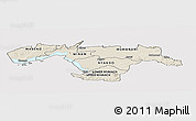 Shaded Relief Panoramic Map of KISUMU, cropped outside