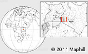 Blank Location Map of UPPER NYAKACH, highlighted grandparent region
