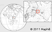 Blank Location Map of UPPER NYAKACH, highlighted parent region