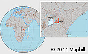 Gray Location Map of UPPER NYAKACH, highlighted parent region, within the entire country