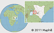 Savanna Style Location Map of UPPER NYAKACH, highlighted country, highlighted parent region, within the entire country