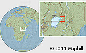 Savanna Style Location Map of UPPER NYAKACH, hill shading