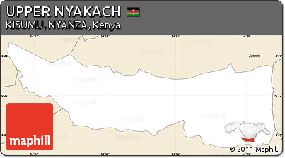 Classic Style Simple Map of UPPER NYAKACH
