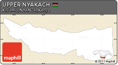Classic Style Simple Map of UPPER NYAKACH, single color outside