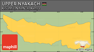 Savanna Style Simple Map of UPPER NYAKACH, single color outside