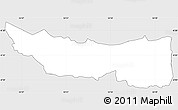 Silver Style Simple Map of UPPER NYAKACH, single color outside
