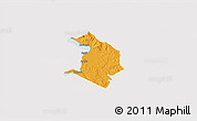 Political 3D Map of NYATIKE, cropped outside