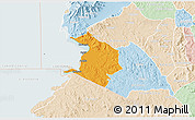 Political 3D Map of NYATIKE, lighten