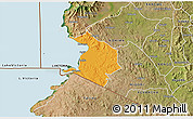 Political 3D Map of NYATIKE, satellite outside
