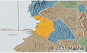 Political 3D Map of NYATIKE, semi-desaturated