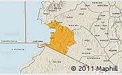 Political 3D Map of NYATIKE, shaded relief outside