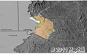 Satellite 3D Map of NYATIKE, darken, desaturated