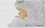 Satellite 3D Map of NYATIKE, lighten, desaturated