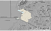 Shaded Relief 3D Map of NYATIKE, darken, desaturated