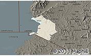 Shaded Relief 3D Map of NYATIKE, darken