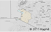 Shaded Relief 3D Map of NYATIKE, desaturated