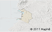 Shaded Relief 3D Map of NYATIKE, lighten, semi-desaturated