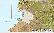 Shaded Relief 3D Map of NYATIKE, satellite outside