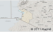 Shaded Relief 3D Map of NYATIKE, semi-desaturated
