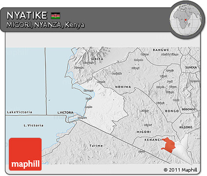 Silver Style 3D Map of NYATIKE