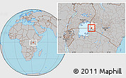 Gray Location Map of NYATIKE, highlighted grandparent region