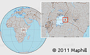 Gray Location Map of NYATIKE, highlighted parent region