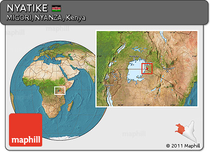 Satellite Location Map of NYATIKE