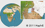 Satellite Location Map of NYATIKE, highlighted country, highlighted grandparent region
