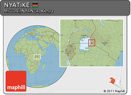 Savanna Style Location Map of NYATIKE