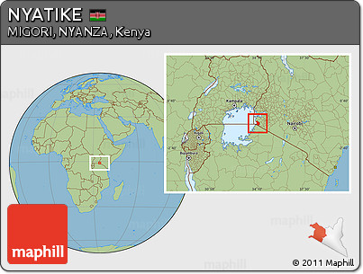 Savanna Style Location Map of NYATIKE