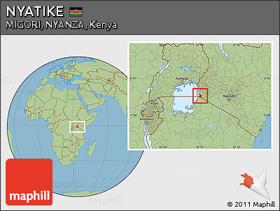 Savanna Style Location Map of NYATIKE