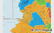 Physical Map of NYATIKE, political outside