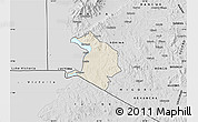 Shaded Relief Map of NYATIKE, desaturated
