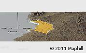 Physical Panoramic Map of NYATIKE, darken, semi-desaturated