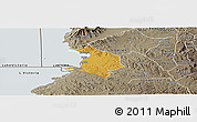 Physical Panoramic Map of NYATIKE, semi-desaturated